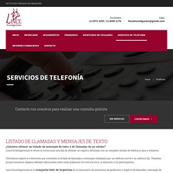 Listado de Llamadas y Mensajes de Texto de un Celular, Listo de Teléfonos Celulares, Buenos Aires, Capital Federal