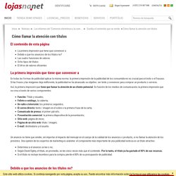 Cómo llamar la atención con títulos - Lojas-na.net