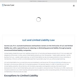 LLC and Limited Liability Law - Iacone Law, P.A.