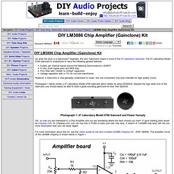 DIY LM3886 Chip Amplifier (Gainclone) Kit