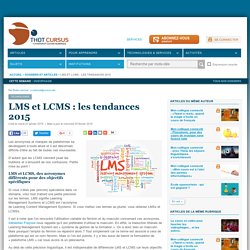 LMS et LCMS : les tendances 2015