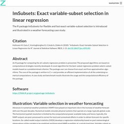 lmSubsets: Exact variable-subset selection in linear regression