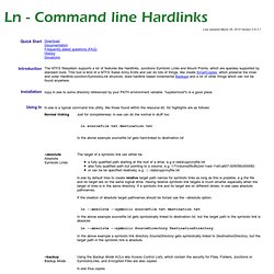 ln - command line hardlinks