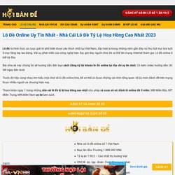 Lô Đề Online - Cẩm Nang Lô Đề Trực Tuyến 2021