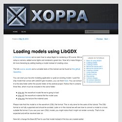 Loading models using LibGDX