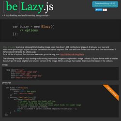 A lazy loading and multi-serving image script