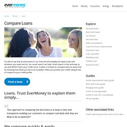 Loans - Compare the top 10 best UK loan deals at EverMoney