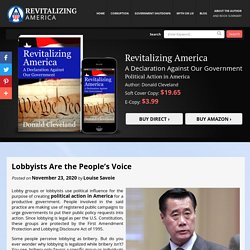 Lobbyists Are the People’s Voice