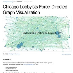 Chicago Lobbyists Force-Directed Graph Visualization