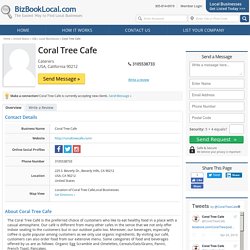 Cafe in Beverly Hills- Coral Tree Cafe