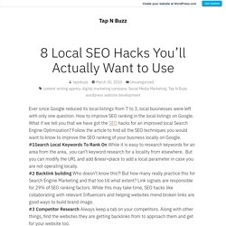 8 Local SEO Hacks You’ll Actually Want to Use – Tap N Buzz
