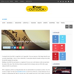 Local SEO Mistakes and How to Fix Them - For Outlook