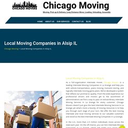 Local Moving Companies in Alsip IL