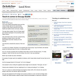 Seattle Times Newspaper: Teach-in comes to Occupy Seattle