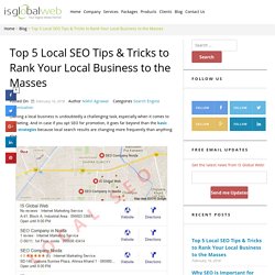 Top 3 Local SEO Tips and Tricks for Small Business Owners