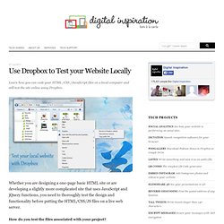 How to Test your Local Website Online with Dropbox