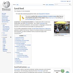 Local Food - Wiki