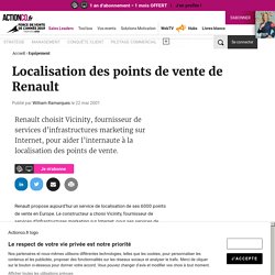 Localisation des points de vente de Renault