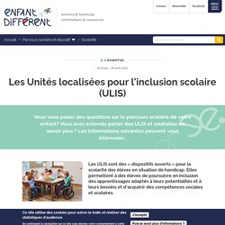Les Unités localisées pour l'inclusion scolaire (ULIS)