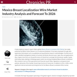 Mexico Breast Localization Wire Market Industry Analysis and Forecast To 2026 - Chronicles PR