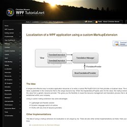 Localization using a MarkupExtension
