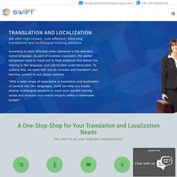 eLearning content Translation and Localization services