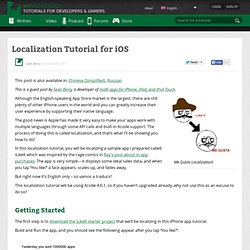 How To Localize an iPhone App Tutorial