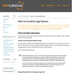 How to Localize App Names « Knowledge Base Knowledge Base