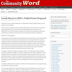 Locals React to DOL’s Failed Farm Proposal