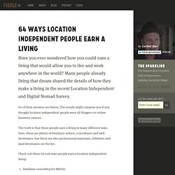 64 Ways Location Independent People Earn a Living