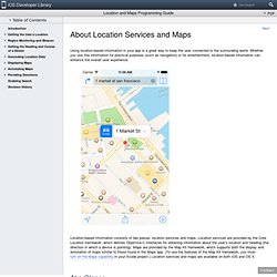 Location Awareness Programming Guide: Making Your App Location-Aware