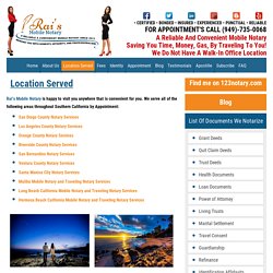 Traveling Notary Services in California - Rai's Mobile Notary