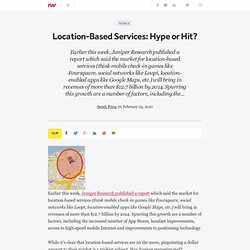 Location-Based Services: Hype or Hit?
