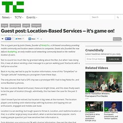 Guest post: Location-Based Services – it's game on!