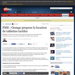 PME : Orange propose la location de tablettes tactiles