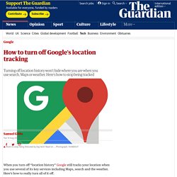 How to turn off Google's location tracking