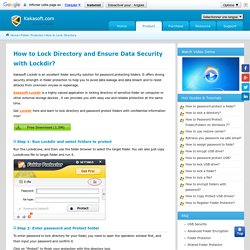 Lockdir: How to Lock Directory with Lockdir on Windows