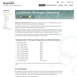 LockDown Browser Licensing & Pricing