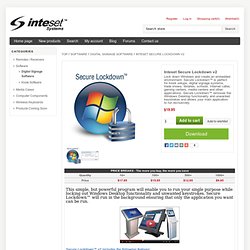 Secure Lockdown - Inexpensive Kiosk Software. Specialty Computer Products
