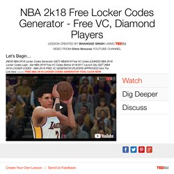 NBA 2k18 Free Locker Codes Generator - Free VC, Diamond