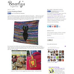 Beverly's Crafts: Locker Hooking Is Back!