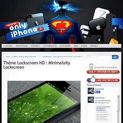Théme Lockscreen HD : Minimalisity Lockscreen