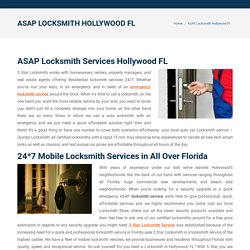 24 Hours Mobile Locksmith Hollywood