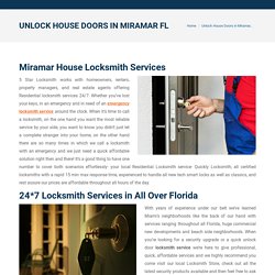 Emergency Locksmith Miramar Florida