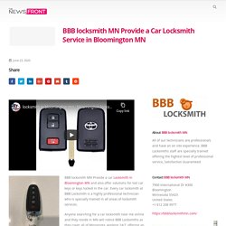 BBB locksmith MN Provide a Car Locksmith Service in Bloomington MN - DoubleT 97.3