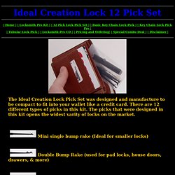 Locksmith tool kit