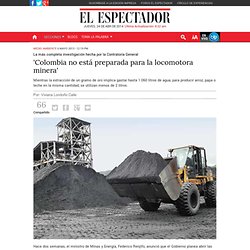 'Colombia no está preparada para la locomotora minera'