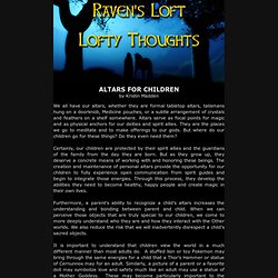 Lofty Thoughts - Altars For Children
