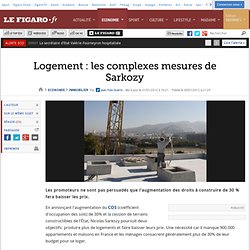 Immobilier : Logement : les complexes mesures de Sarkozy