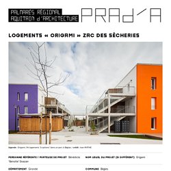 Palmarès Régional Aquitain d'Architecture [PRAd'A]